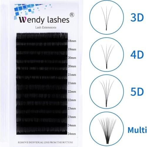 Eyelash Extensions Easy Fan Lash Thick Faux Mink Russian Volume Lashes Extension Supplies Automatic Flowering Soft Fan Eyelashes