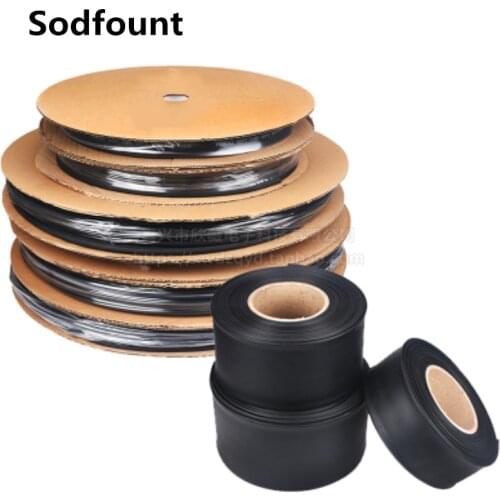 200m Black heat shrinkable tube insulation sleeve environmental protection thickened electrician shrink 0.8/1/2/3/6/10/12-40m