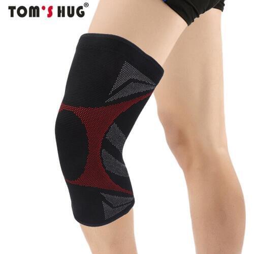 Toms Hug Matte Red Anti Strip Sports Knee Support Pads 1 Pcs Anti-slip Kneepads Knee Protector Warm for Arthritis Pain Relief