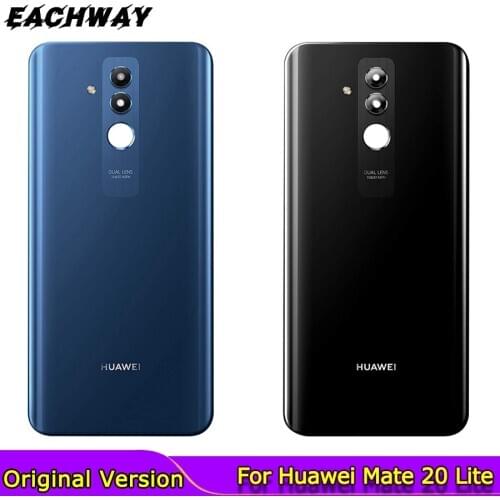 Original Huawei Mate 20 Lite Back Battery Cover Glass Housing Door Case With Camera Lens Huawei Mate 20 Lite Rear Housing Glass