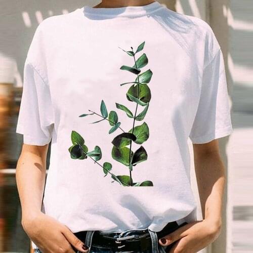Women Graphic Plant Clothing Printing Girl 90s Spring Summer Short Sleeve Lady Print Female Clothes Tops Tees Tshirt T-Shirt