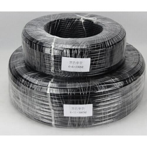1m/per Internal Diameter 4mm External Diameter 6mm PVC Pipe Black Tube for Garden Vegetable Field