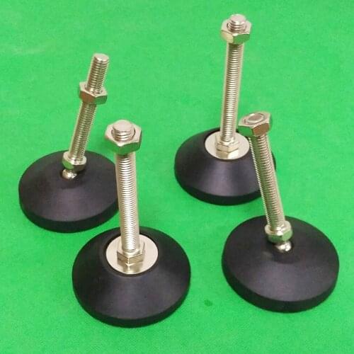 1 Piece M6 M8 M10 M12 Fixed / Rotatable Nylon Fixed Shoe Foot Cup Fixed Foot Screw Adjusted Plastic Foot Pad