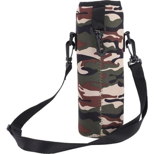 1L Outdoor Sports Water Bottle Case Cycling Water Bottle Scald-Proof Protection Cover Case With Strap Water Bottle Accessories