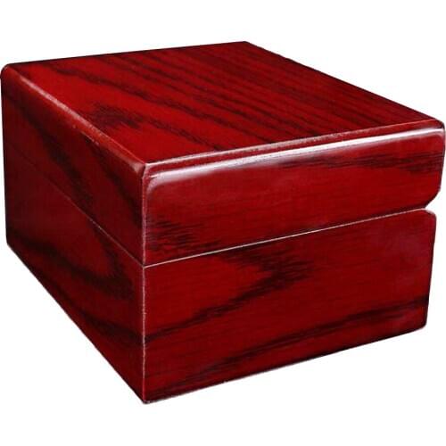 2 Pieces Vintage Single Slot Wooden Watch Case Box Jewellery Organizer Storage 10 x 10 x 7cm
