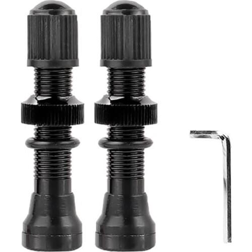 2PCS Bicycle Schrader A/V Valves 40mm CNC Machined Anodized Nipple for MTB Road Bike Tubeless Rims