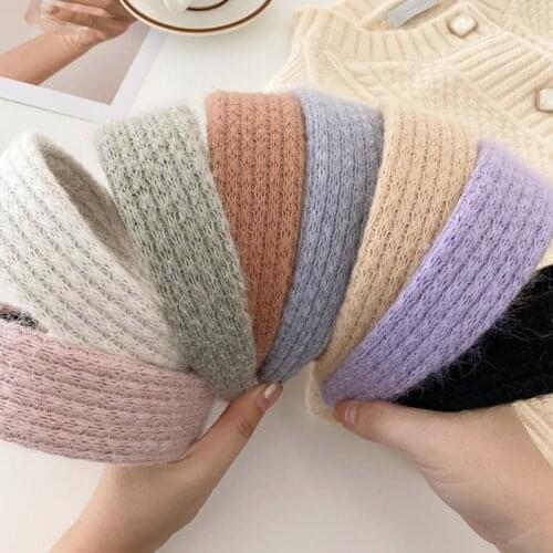 2021 Winter Warm Wool Knitted Hairband Headband Women Girls Hair Head Hoop Bands Accessories Hair Ornaments Headdress Scrunchies