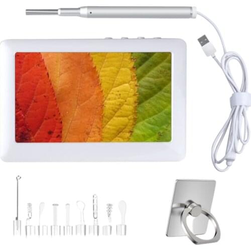 Otoscope 3.9mm Hd Ear Scope Cleaner Endoscope Camera Ears Inspection Earpick Camera Earwax Removal Otoscopy with 4.3inche Screen