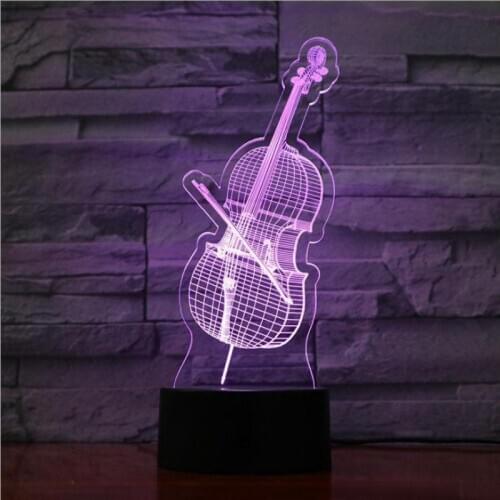 Violin 3d Lamp Small Ornaments Gift Crafts Acrylic Night Lamp Birthday Gift Ambient Usb Table Usb Led Night Light