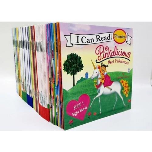 84 books/set I Can Read Phonics pink alicious My Very First picture books English Book For Children kids baby pocket story book