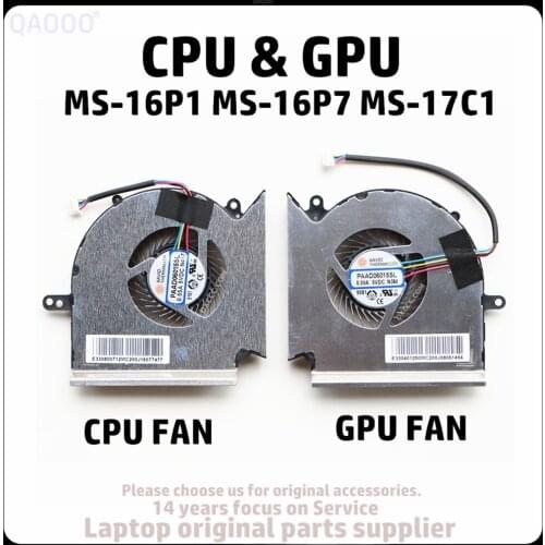 AAVID PAAD06015SL FAN FOR MSI GE63VR GE73VR MS-16P1 MS-17C1 MS-16P7 CPU COOLING FAN