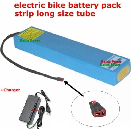 Power 48V 10Ah 500W 750W 18650 Electric Bike Battery 48v 10ah long size strip tube Type 8fun 48v ebike battery + 3A charger
