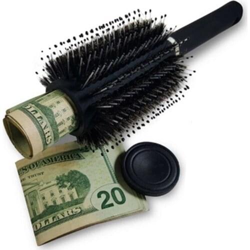 Brush Safe Hair Brush Secret Stash Box Hidden Secret Storage Box Key Safe Box Hollow Hair Comb Hide Money Home Secret Stash Box