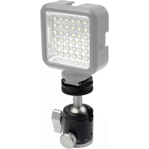 BGNING Metal Monopod Tripod Ball Head 360°Panoramic with 1/4 Screw Cold Shoe Base Adapter Mount for DSLR Camera Flash Phone Clip