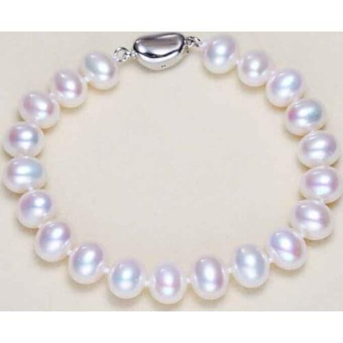 Natural Freshwater Pearl Bracelet White Purple Pink Hand Jewelry wholesale