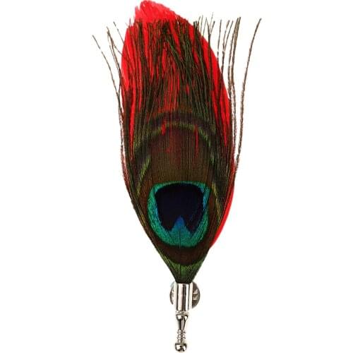 Decor Peacock Brooches Feathers Lapel Pin Pins Corsage Wedding Men Choose Color