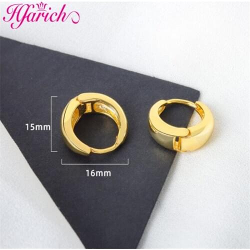 Hfarich 2020 New Minimalist Gold Metal Circle Geometric Round Stud Earrings for Women Girl Wedding Party Jewelry Accessories