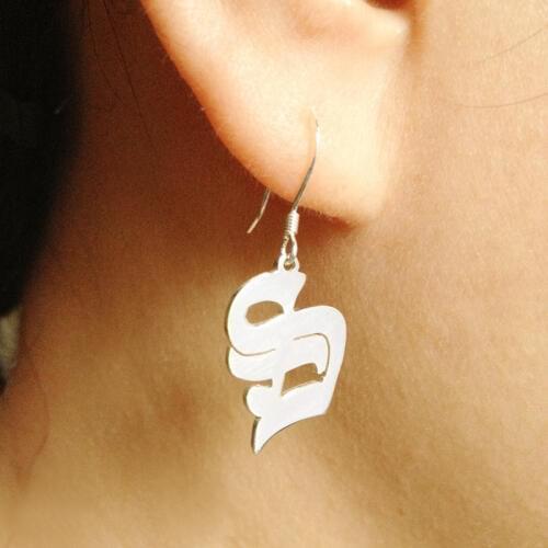 Personalized Old English Dangle Earings Jewelry Custom Initials Stud Earrings For Women Earings 2019 Fashion Jewelry