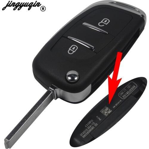 Jingyuqin 5pcs Modified Flip Key Shell Remote Key Case For Citroen C2 C3 C4 C5 C6 C8 Xsara Picasso 2 Button Filp Remote Fob Case