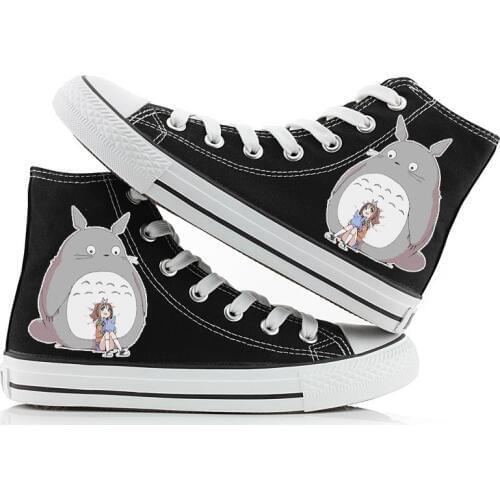 High-Q Unisex Tonari no Totoro Canvas Shoes plimsolls Casual Preppy Cartoon Mei My Neighbor Totoro Student Canvas Shoes