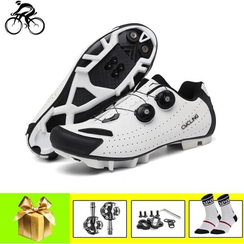 Athletic Mountain Bike Sneakers Add SPD Pedals Breathable Zapatillas Mtb Ciclismo Self-locking Outdoor Riding Bicycle Footwear