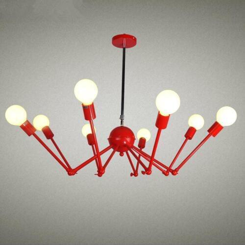Multi-color Hanging Spider lamp Bar lighting industrial Lighting dining Room Pendant Lights Lustres vintage Iron Pendant Lamp