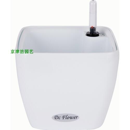 Square European-style Simple Resin White Personality Creative Multi-meat Lazy Man Self-sucking Plastic Large Flowerpot