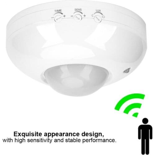 Bulb Switch Tool Adjustable Infrared Motion Sensor Switch 110V-240V Body Motion Movement Ceiling Infrared Sensor Detector Light