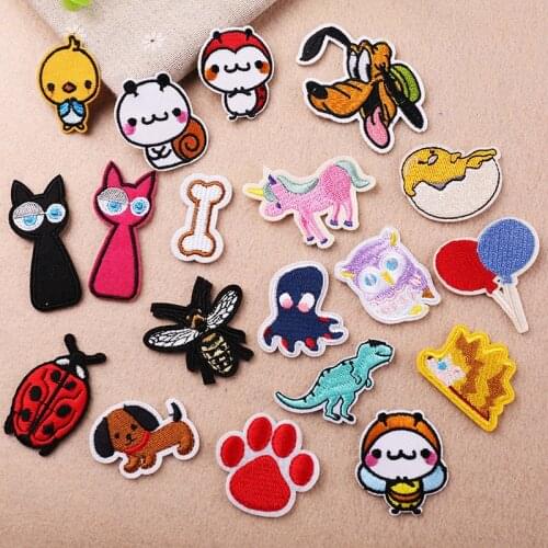 Cute Fashion Patch Cloth Applique Cartoon Animal Balloon Chafer Clothes Decoration Hole Patching Children