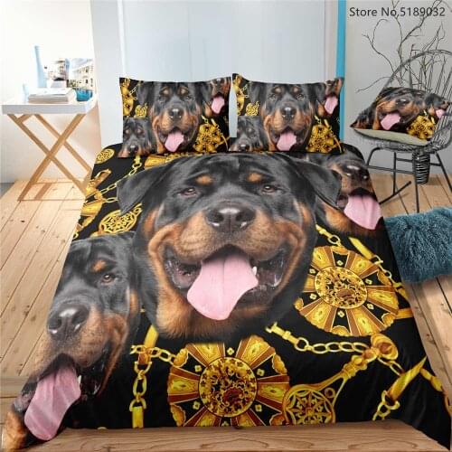Gundog Print Bedding Set Animals Dog Quilt Cover Single Double Queen King Size Bed Comforter Cover Bedspread Kids Bedding Set