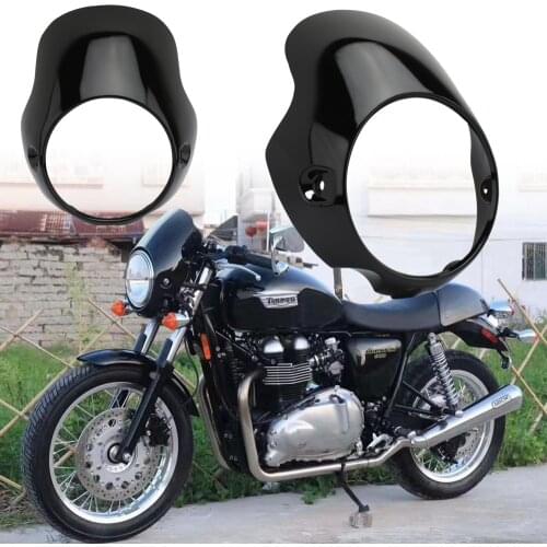 For Triumph Bonneville T100 T12 Headlight Cafe Racer Flyscreen Surround Front head windshield classic