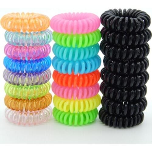 Clear Plastic Hair Accessories Spring Gum For Hair Ties No CreaseCoil Hair Tie Ponytail Telephone Wire Elastic Hair Bands