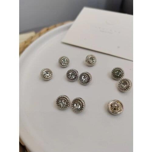 10pcs Gold Metal Shirt Sewing Buttons For Clothing Round Square Vintage Women Wedding Gift Decorations Accessories