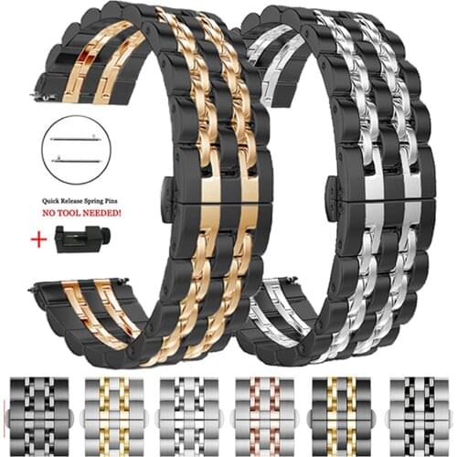 Metal Stainless Steel Classic Wrist Strap for HUAWEI WATCH GT 2 46mm 42mm Band Bracelet 20/22mm Bands for HONOR Magic WristBand