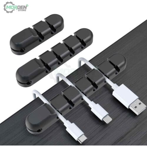 3PCS Cable Organizer Silicone USB Desktop Tidy Management Clips Holder for Mouse Headphone Phone Cables Holder Dropship