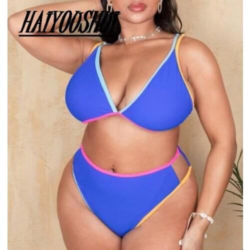 Womens Swimsuit 4xl Swimwear Women Plus Size Womens Two-piece Swimsuit Bikinis 2020 Woman Swimsuit Female Separate Large Size