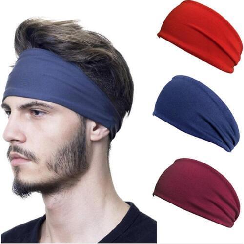 1Pc Absorbent Cycling Yoga Sport Sweat Headband Men Sweatband For Men and Women Yoga Hair Bands Head Sweat Bands Sports Safety