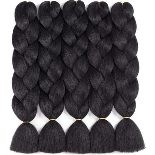 24inch Ombre Braiding Hair Synthetic Crochet Hair Extensions Jumbo Braids hair Pink Red Blue Yellow 5pcs/lot 100g/pcs