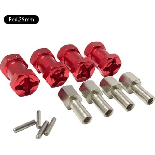 4Pack Crawler Extension Combiner 15mm 20mm 25mm Drive Hub Coupler Practical For 1:10 RC Car Durable Adaptor Hex 12mm Aluminum