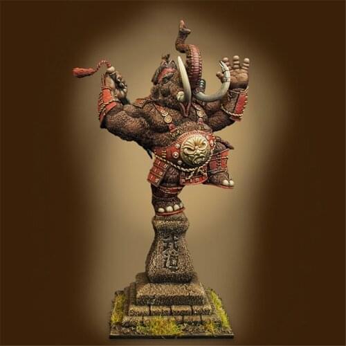 40mm Scale Model Resin Kit Mammoth Warrior Assembly Models Figure Resin Kit Model Colorless Self-Assembled Toy
