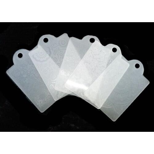 New Arrive 5pcs/lot Plastic Nail Templates Stencil For Nail Stamping DIY Polish Mix Design Stampers Painting Image Plate Tools