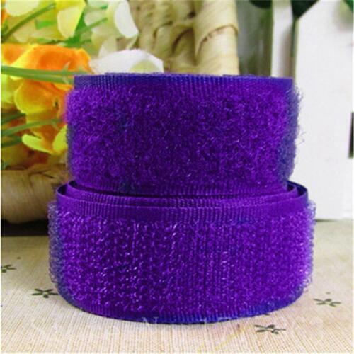 5 Yards 20mm Width Purple Sew on Hook and Loop Tape AA7301