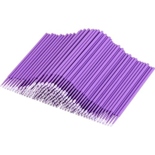500 micro-applicator brushes disposable mascara mascara stick, used to extend eyelashes, purple