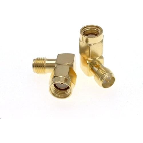 RP-SMA Male To RP-SMA Female Right Angle RF SMA Connector Adapter