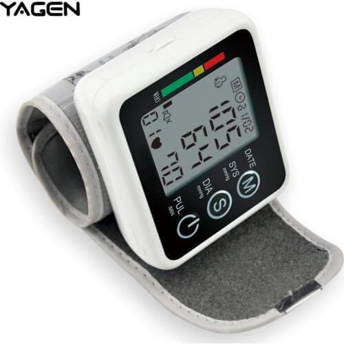 Automatic Digital Wrist Blood Pressure monitor and Pulse Monitor Sphygmomanometer Portable Blood Pressure Monitor Free Shipping