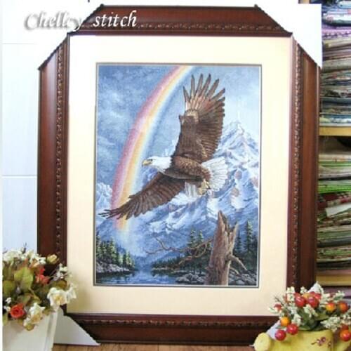 FREE shipping Top Quality popular counted cross stitch kit bald eagle the promise DIM 35020