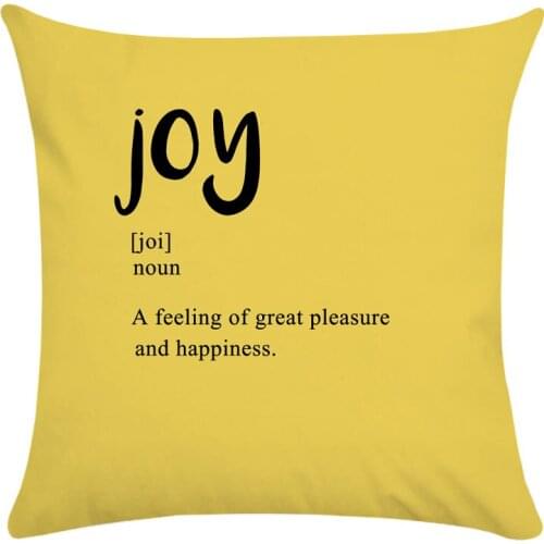 Hope Love Cushion Cover English Letter Throw Pillow Case 45X45cm Bedroom Sofa Decoration