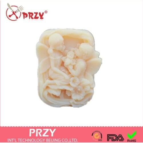 Valentines Day DIY Flower Angel(Flower Fairy) Modelling Silicon Soap Mold Cake Decoration Mold Handmade Soap Mold