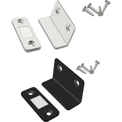 Door Stop Touch Cabinet Door Stop Glass Cabinet Punch Free L Shaped Invisible Strong Magnetic Closet Sliding Door Device