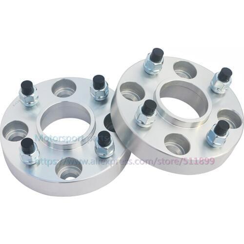 2pcs PCD 4x100-60.1mm Thick 25mm P1.5 Forged Alloy Sport Car Wheel Spacer Tyre Flanges For Megane,Scenic, Carbene